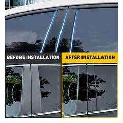 4Pcs For 2007-2021 Toyota Tundra Glossy Black Pillar Posts Door Trim Cover EOA 6B93BC-57 [3]