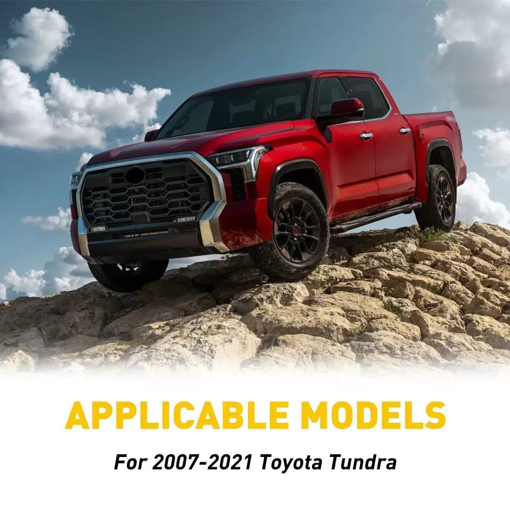 4Pcs For 2007-2021 Toyota Tundra Glossy Black Pillar Posts Door Trim Cover EOA 6B93BC-57 [5]