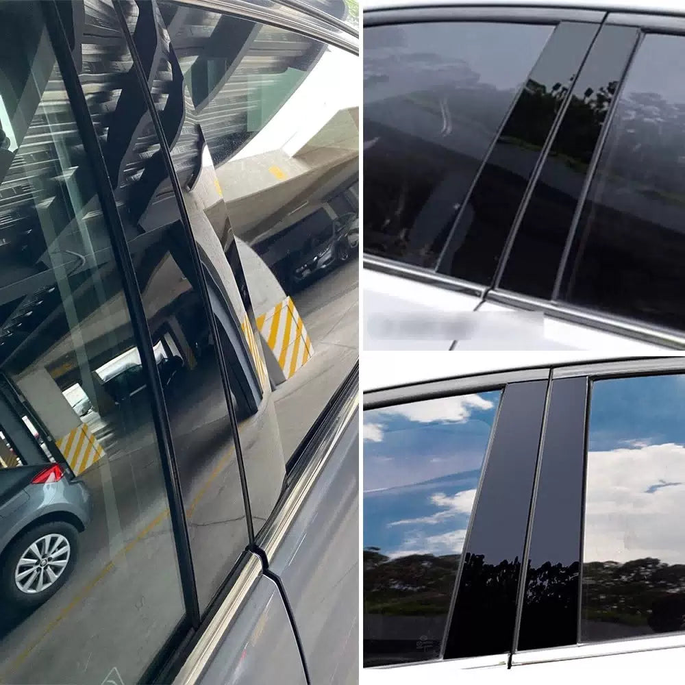 4Pcs For 2007-2021 Toyota Tundra Glossy Black Pillar Posts Door Trim Cover EOA 6B93BC-57 [6]