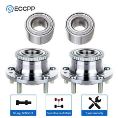 4Pcs Front & Rear Wheel Hub Bearings FWD For Ford Fusion Lincoln MKZ 2007-2012 KOEEP [1]