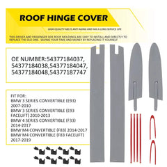 4Pcs Left+Right Convertible Roof Top Hinge Cover Fits BMW E93 335i M3 M4 F83 EOA 6B93BC-57 [1]