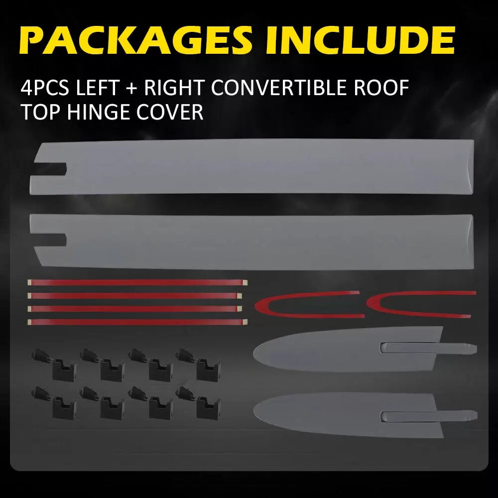 4Pcs Left+Right Convertible Roof Top Hinge Cover Fits BMW E93 335i M3 M4 F83 EOA 6B93BC-57 [5]