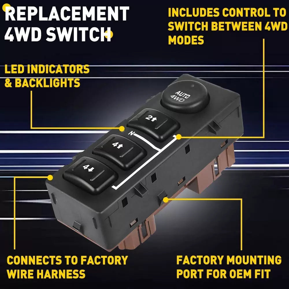 4WD 4x4 Selector Switch For GMC Sierra 1500 HD 2500 HD 3500 XL 1500 XL 2500 EOA 6B93BC-57 [5]