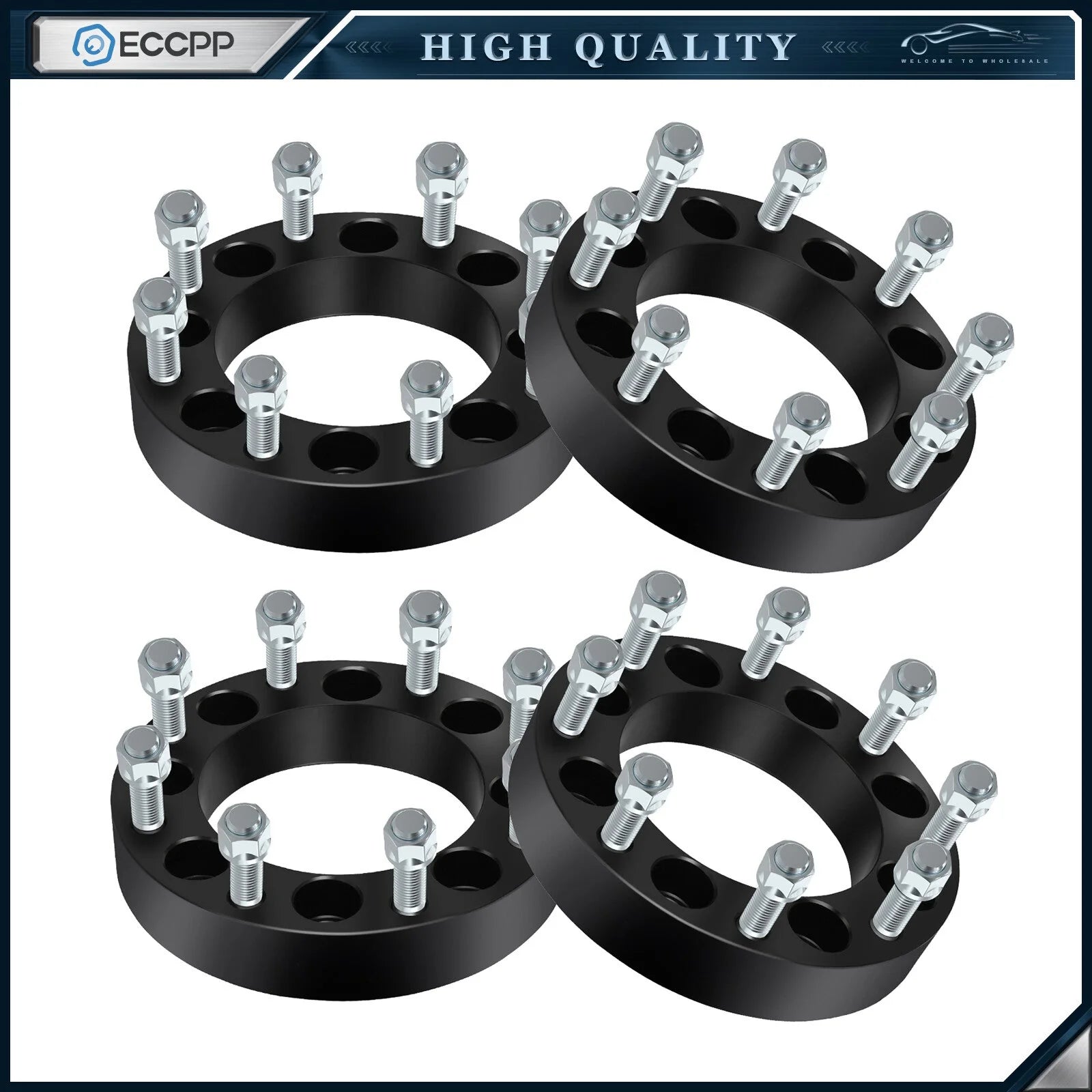 4X 1.5" Wheel Adapters For 2001-2010 Silverado 2500HD 8x6.5 to 2011+ 8x180 Wheel 6B93BC-57 [1]