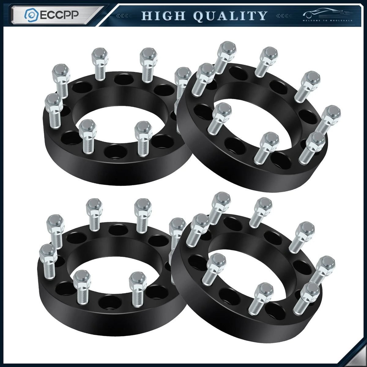 4X 1.5" Wheel Adapters For 2001-2010 Silverado 2500HD 8x6.5 to 2011+ 8x180 Wheel 6B93BC-57 [1]