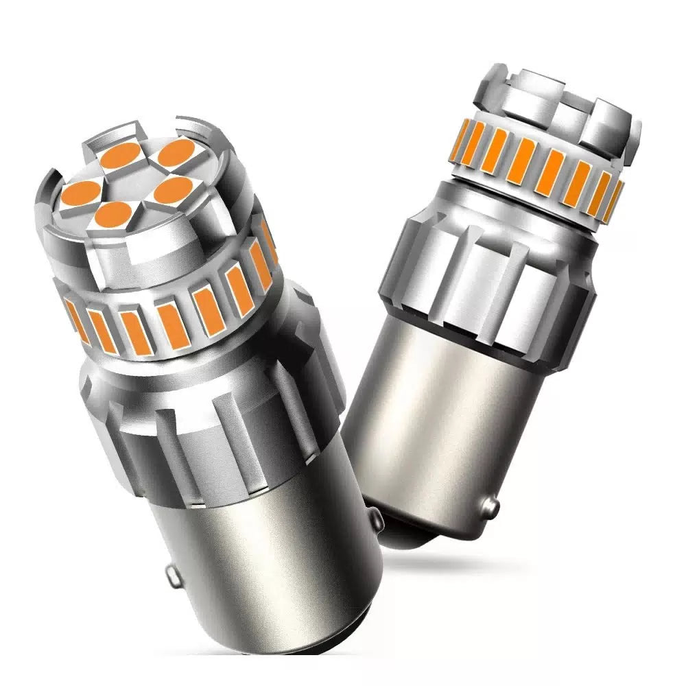 4X AUXITO Amber 7506 1156 LED Turn Signal Light Canbus BA15S Parking Bulbs EOA AUXITO [10]