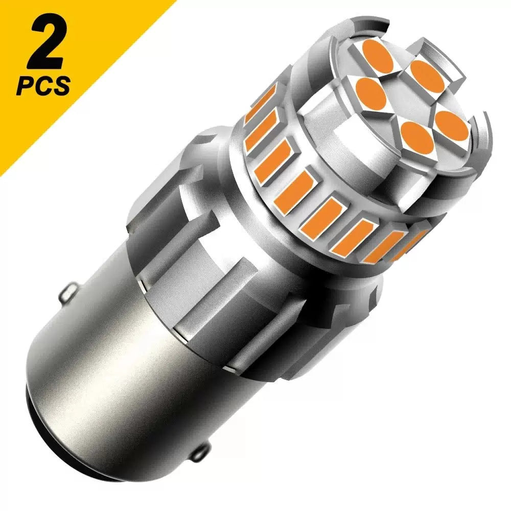 4X AUXITO Amber 7506 1156 LED Turn Signal Light Canbus BA15S Parking Bulbs EOA AUXITO [11]