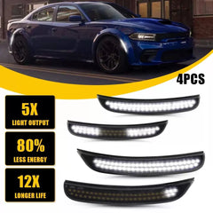 4X For 2015-2022 Dodge Charger Front Rear Dynamic LED Side Marker Lights Lamps A 6B93BC-57 [1]