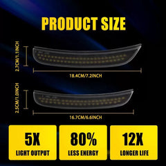 4X For 2015-2022 Dodge Charger Front Rear Dynamic LED Side Marker Lights Lamps A 6B93BC-57 [3]