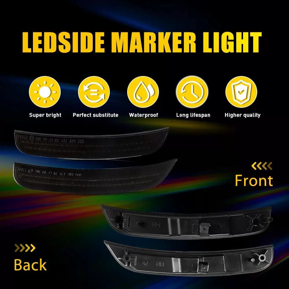 4X For 2015-23 Chrysler 300 Front Rear Dynamic LED Bumper Side Marker Lights EOA 6B93BC-57 [10]