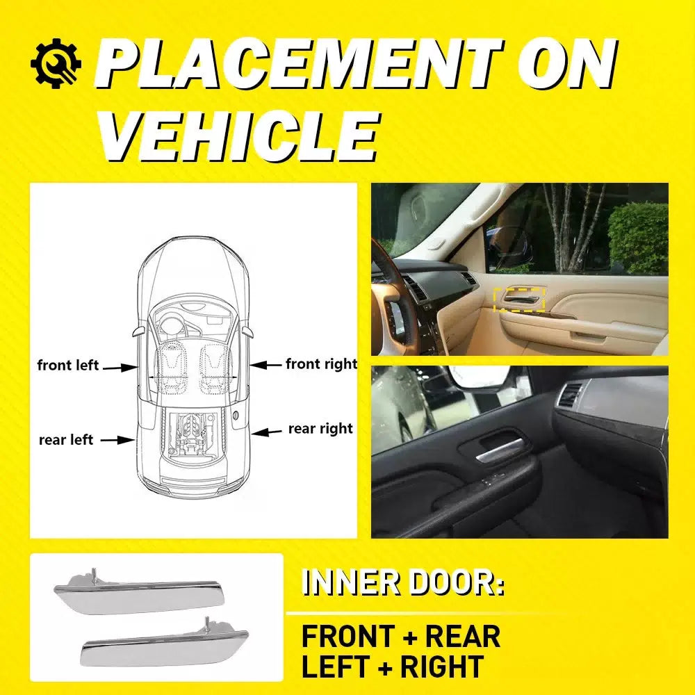 4X Front-Rear Inner Inside Door Handle For 2007-2013 Chevy Avalanche Tahoe EOA 6B93BC-57 [6]