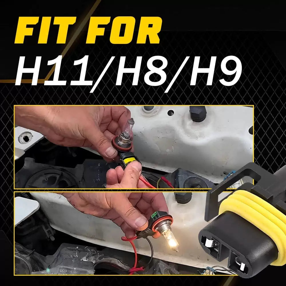 4X H11 H8 Female Connector Socket Wiring Harness Pigtail Adapters Replacement EA 6B93BC-57 [3]