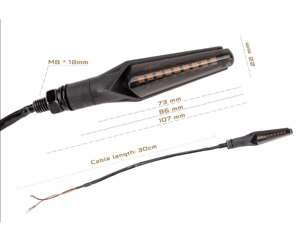4X Universal Motorcycle Led Turn Signal Indicator Blinker Amber Lights Durable 6B93BC-57 [8]