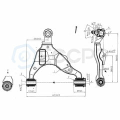 4 Fits 03-09 Lexus GX470 Toyota FJ Cruiser 4Runner Front Upper Lower Control Arm 6B93BC-57 [2]