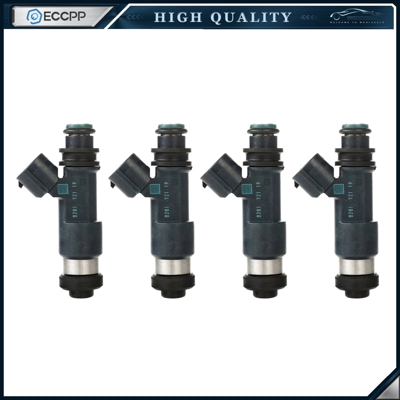 4 Fuel Injectors For Mitsubishi Galant Eclipse 2.4L 2004 2005 2006-2012 1465A051 6B93BC-57 [1]