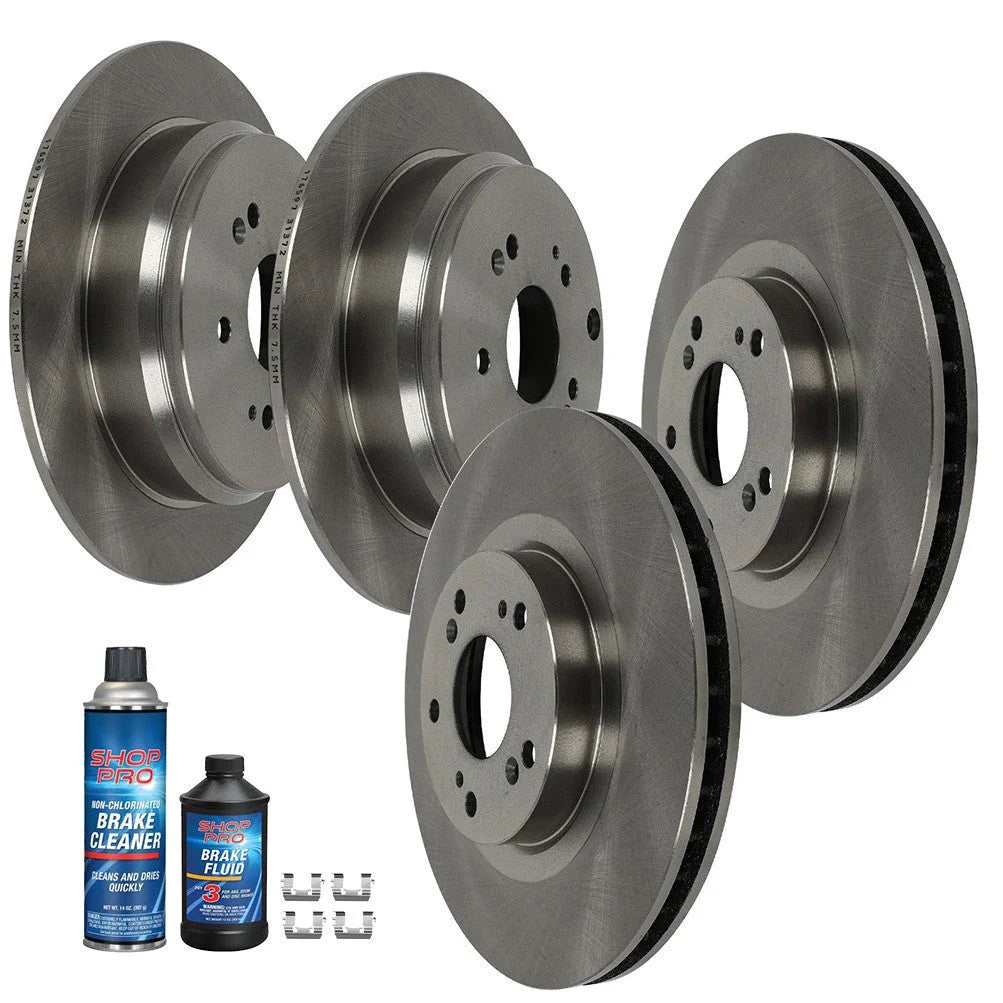 4 PCS Front & Rear Brake Rotors Discs Kit For 5 Lugs Honda CR-V 2005 - 2006 KOEEP [1]