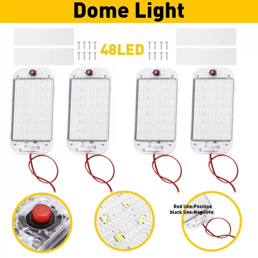 4 Pack 12V Led RV Ceiling Dome Light Interior LED Lighting for Trailer Camper RV 6B93BC-57 [11]
