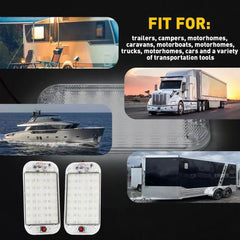 4 Pack 12V Led RV Ceiling Dome Light Interior LED Lighting for Trailer Camper RV 6B93BC-57 [2]