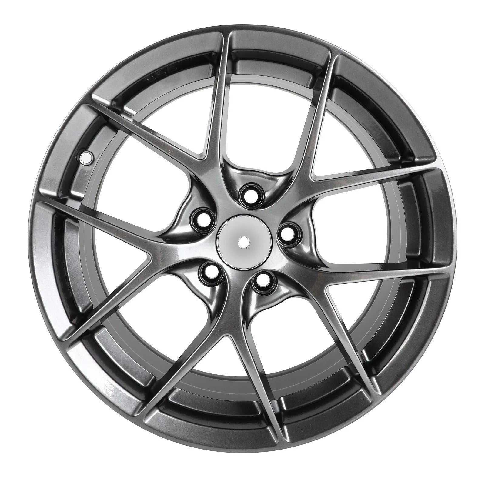 4 Pack Hyper Black 16x7 inch 5x100 PCD 38mm Offset Wheel Rim 6B93BC-57 [3]