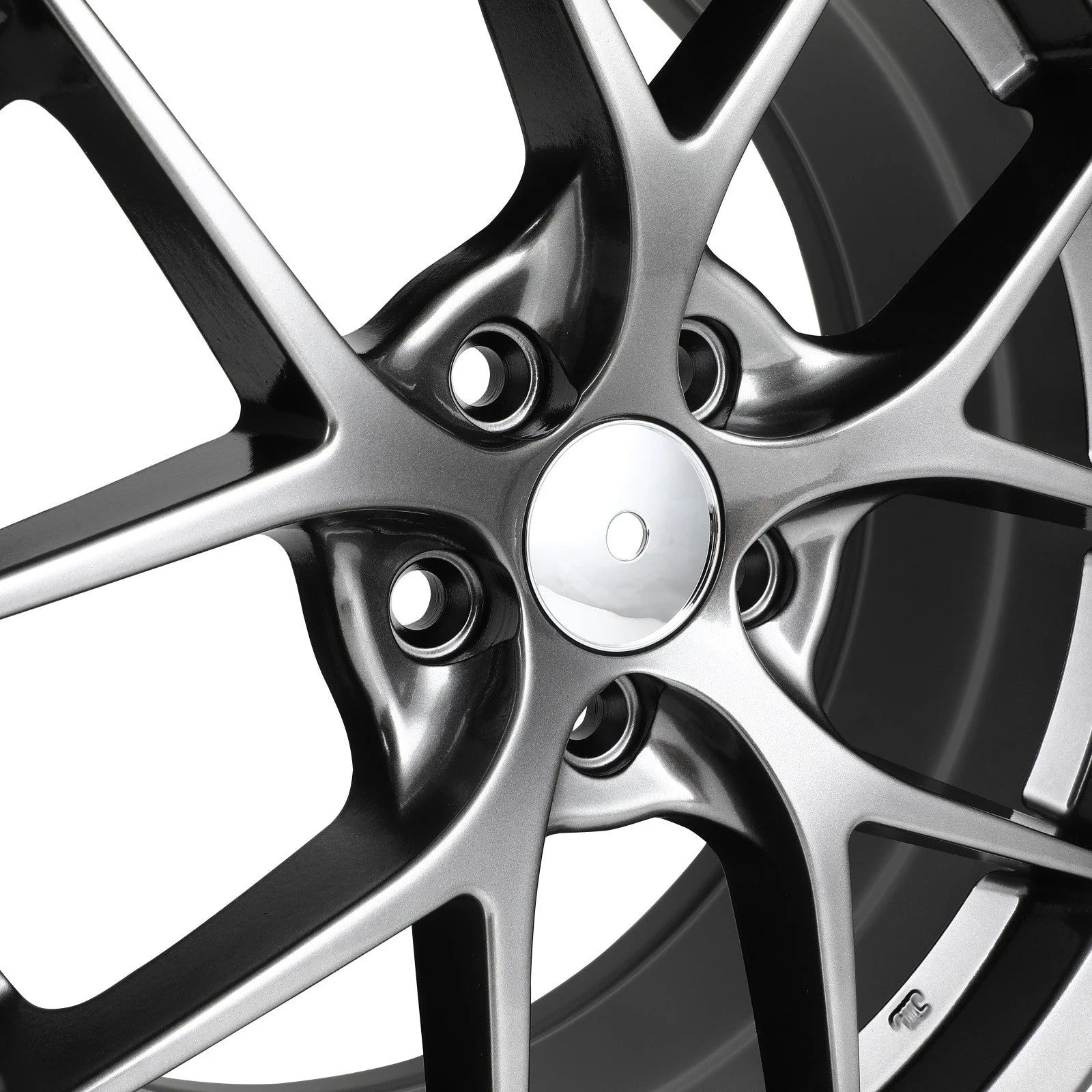4 Pack Hyper Black 16x7 inch 5x100 PCD 38mm Offset Wheel Rim 6B93BC-57 [5]