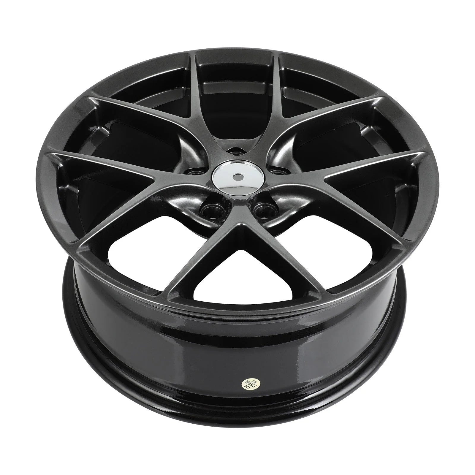 4 Pack Hyper Black 16x7 inch 5x100 PCD 38mm Offset Wheel Rim 6B93BC-57 [6]