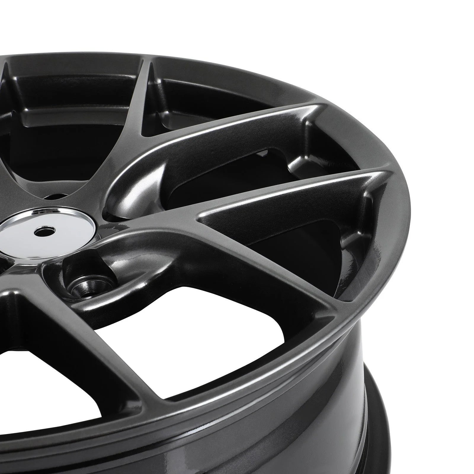 4 Pack Hyper Black 16x7 inch 5x100 PCD 38mm Offset Wheel Rim 6B93BC-57 [7]