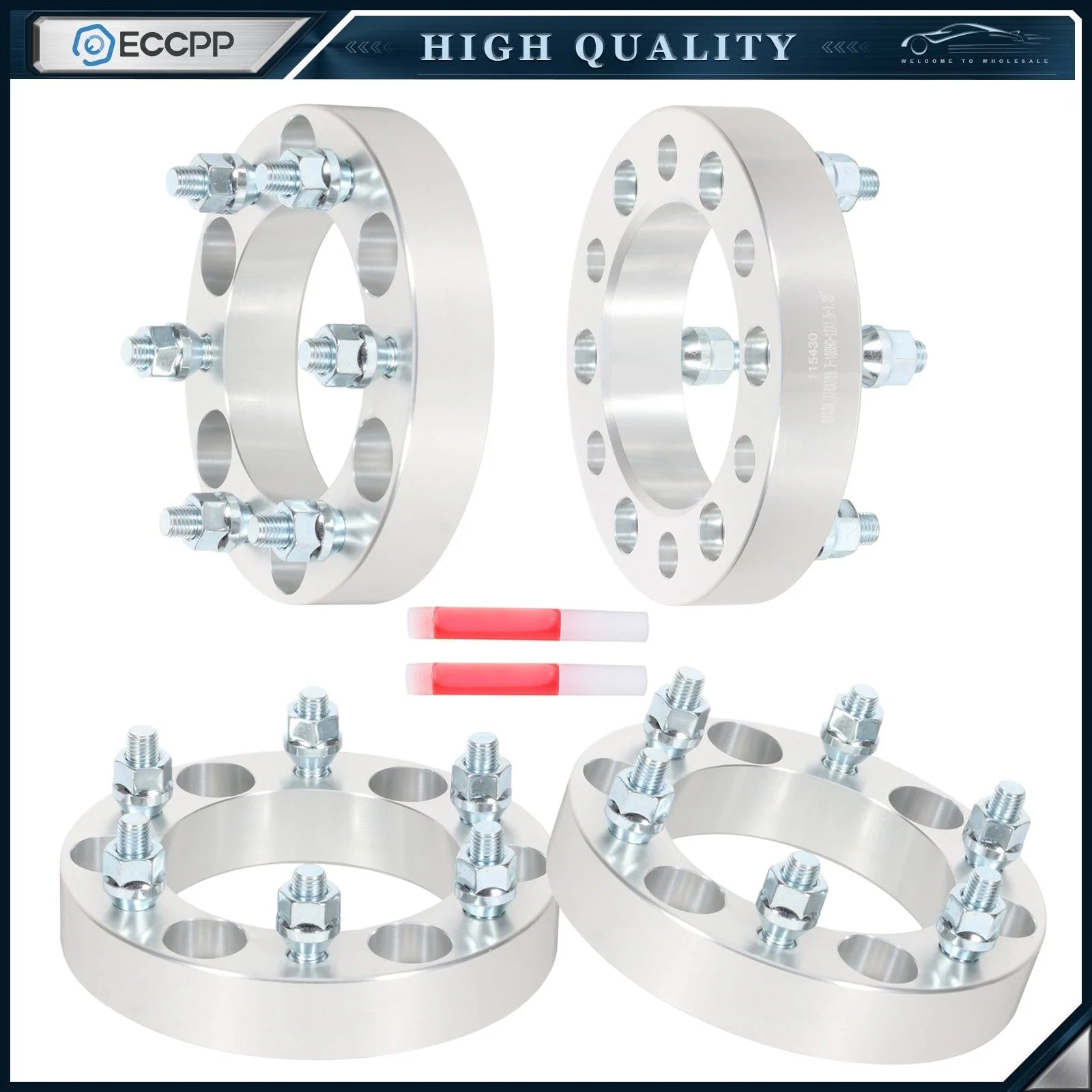 4 Pcs 1.25" 6x5.5 Wheel Spacers 12x1.5 For Toyota Tacoma Pickup 4Runner 6 Lug 6B93BC-57 [1]