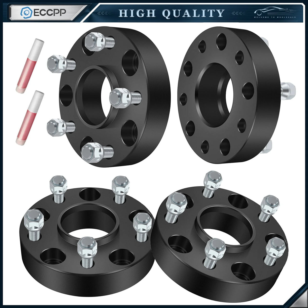 4 Pcs 1.5" 5x5.5 Hub Centric Wheel Spacers 9/16"x18 For Dodge Ram 1500 Dakota 6B93BC-57 [1]
