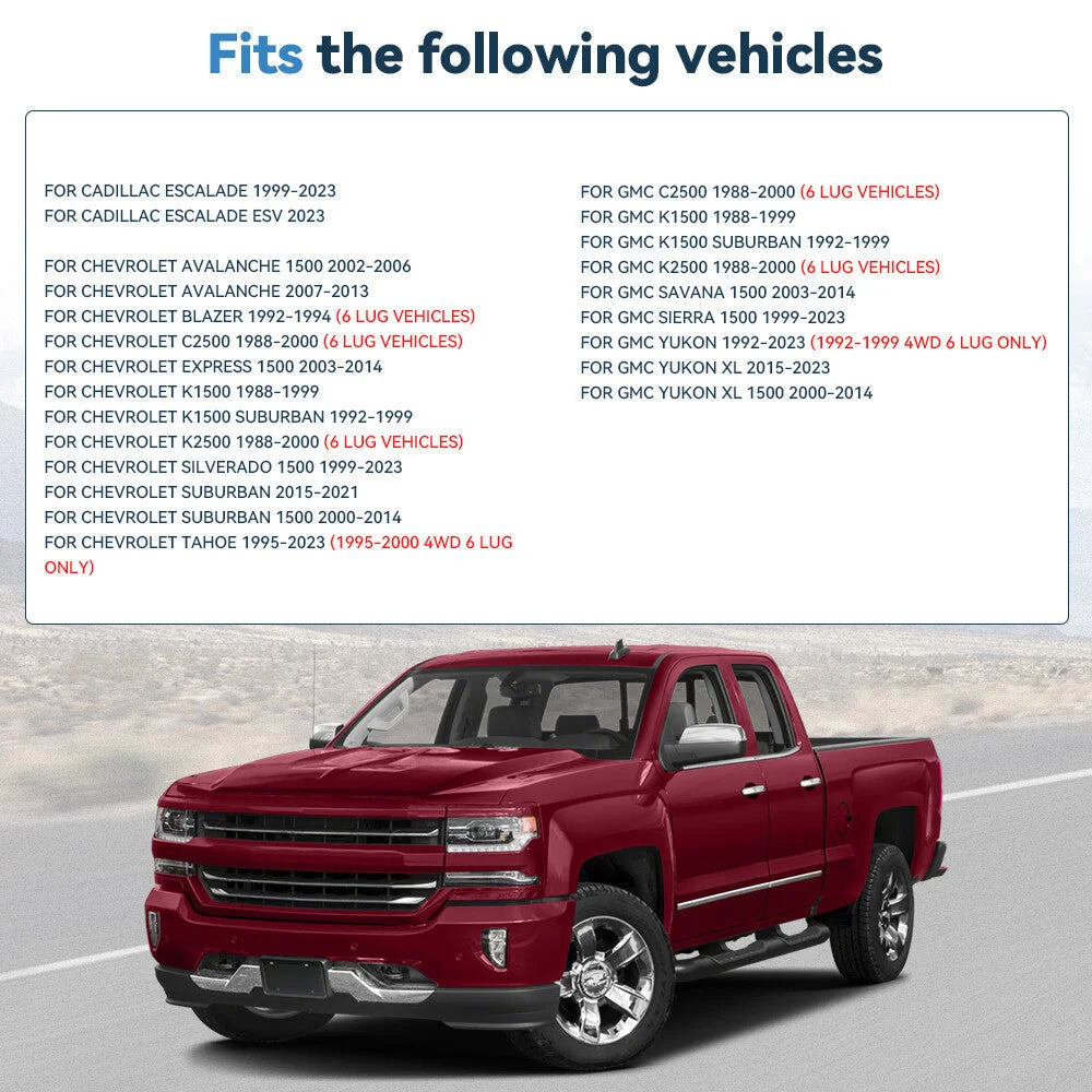 4 Pcs 1.5" 6x5.5 Hub Centric Wheel Spacers For Chevy Silverado Sierra 1500 Yukon 6B93BC-57 [3]