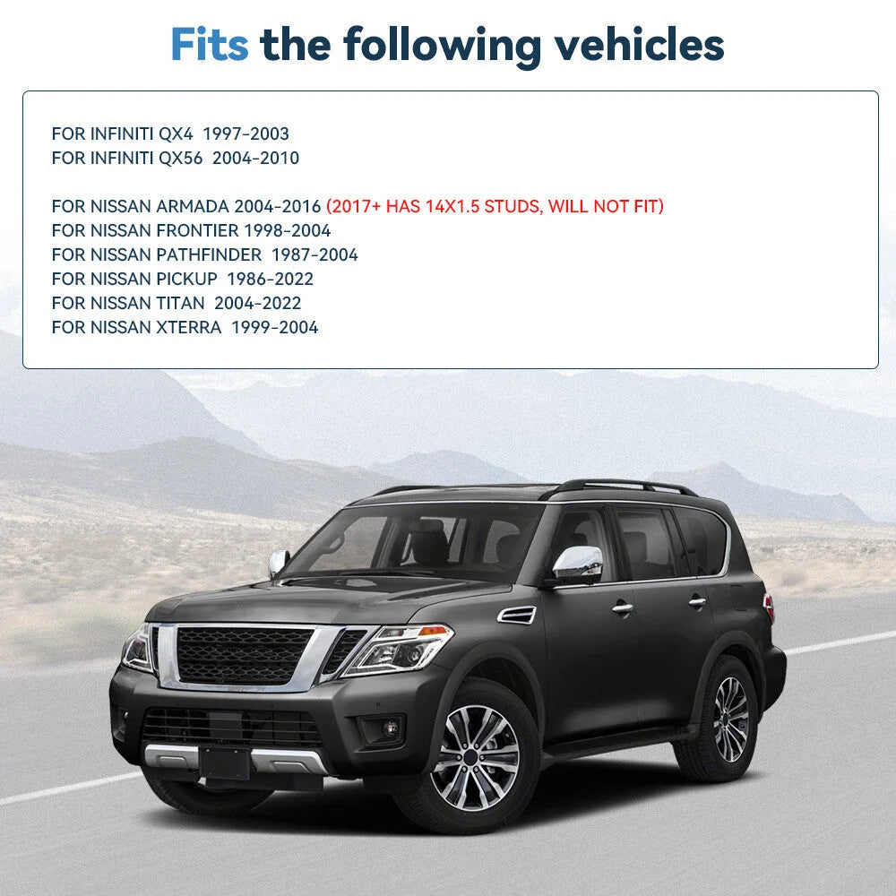 4 Pcs 1.5" 6x5.5 Wheel Spacers 12x1.25 For Nissan Titan Armada Frontier Pickup 6B93BC-57 [3]
