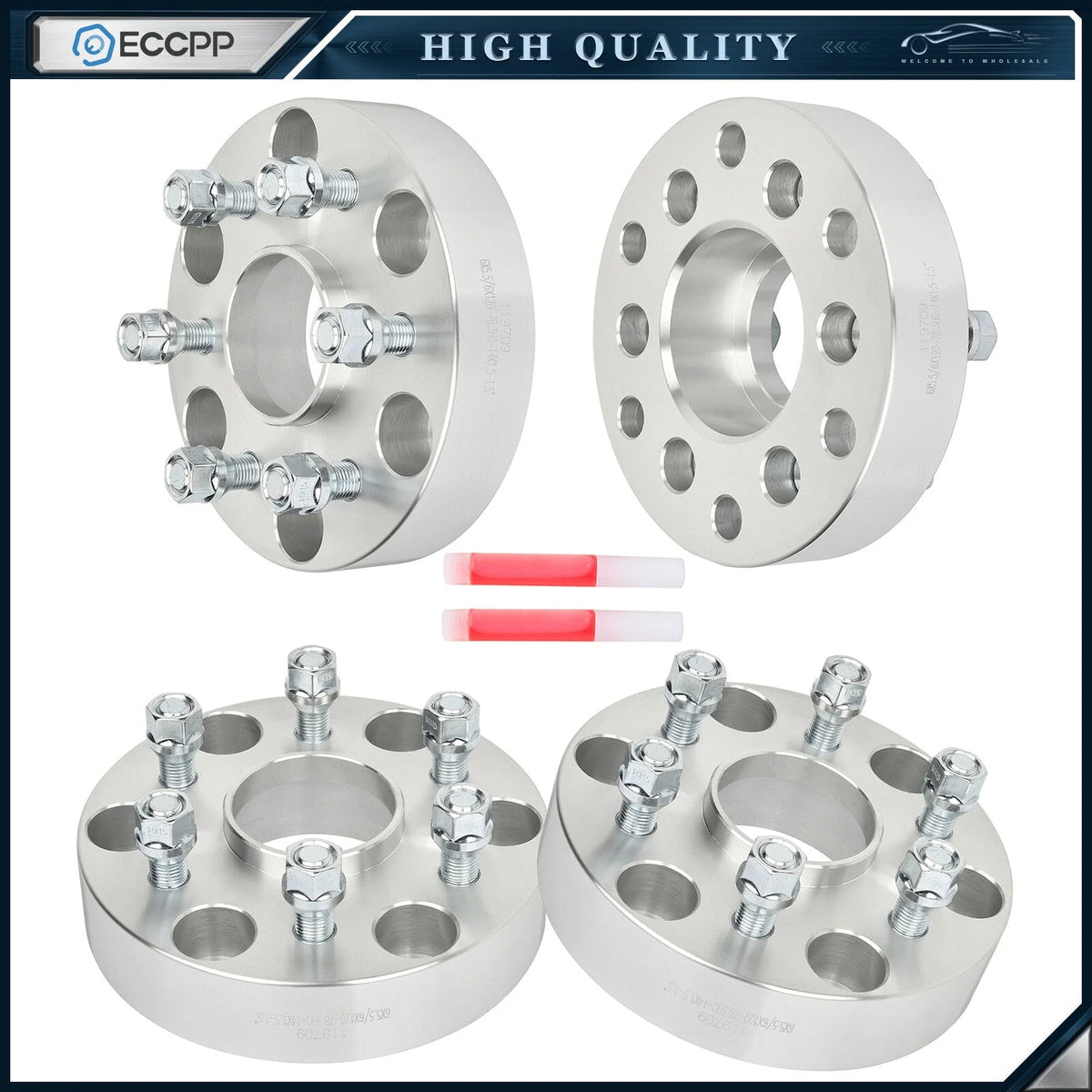 4 Pcs 1.5" 6x5.5 to 6x120 Conversion Wheel Adapters 14x1.5 For Chevy GMC 6 Lug 6B93BC-57 [1]