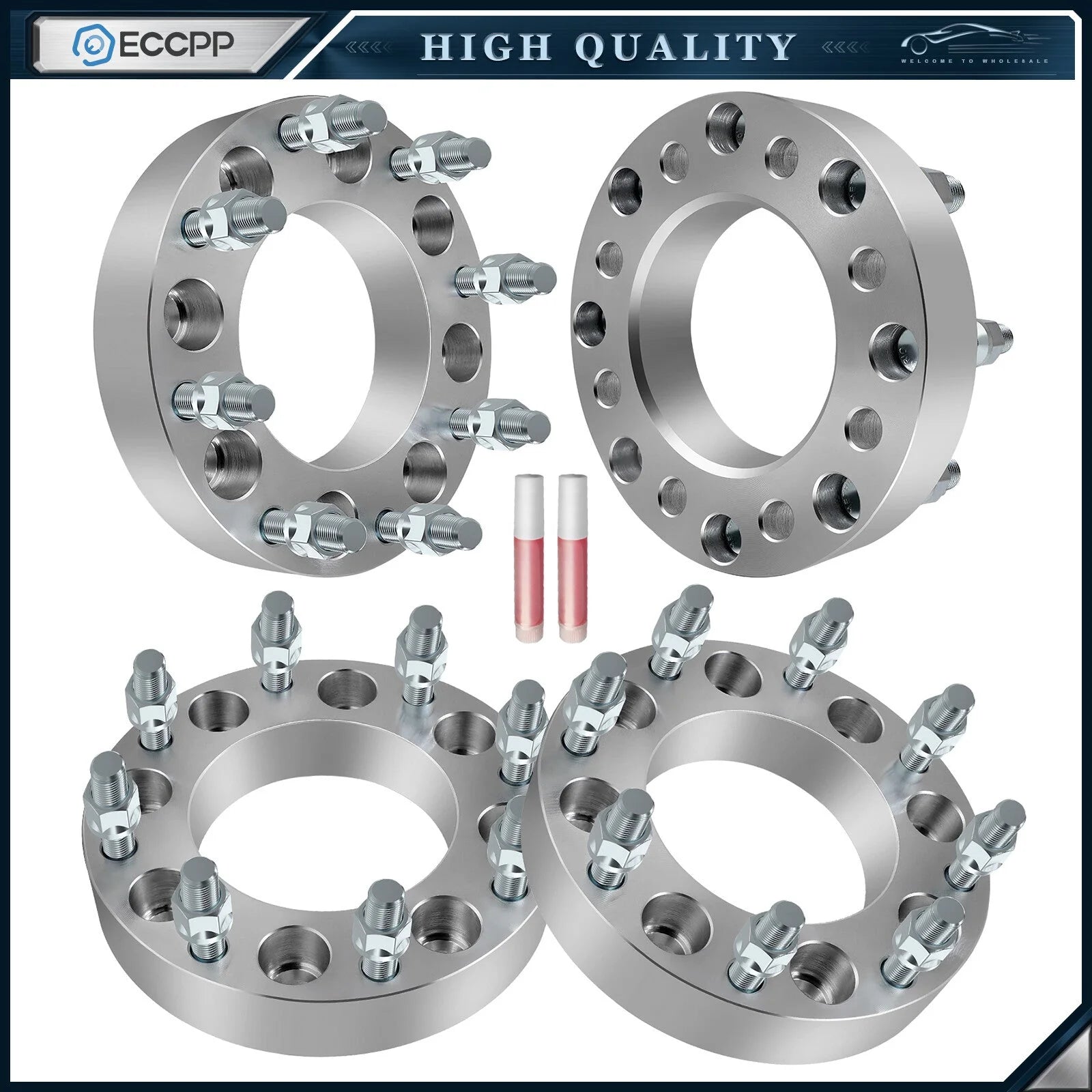 4 Pcs 1.5" 8x6.5 to 8x180 Conversion Wheel Adapters For Chevy Silverado 2500 HD 6B93BC-57 [1]