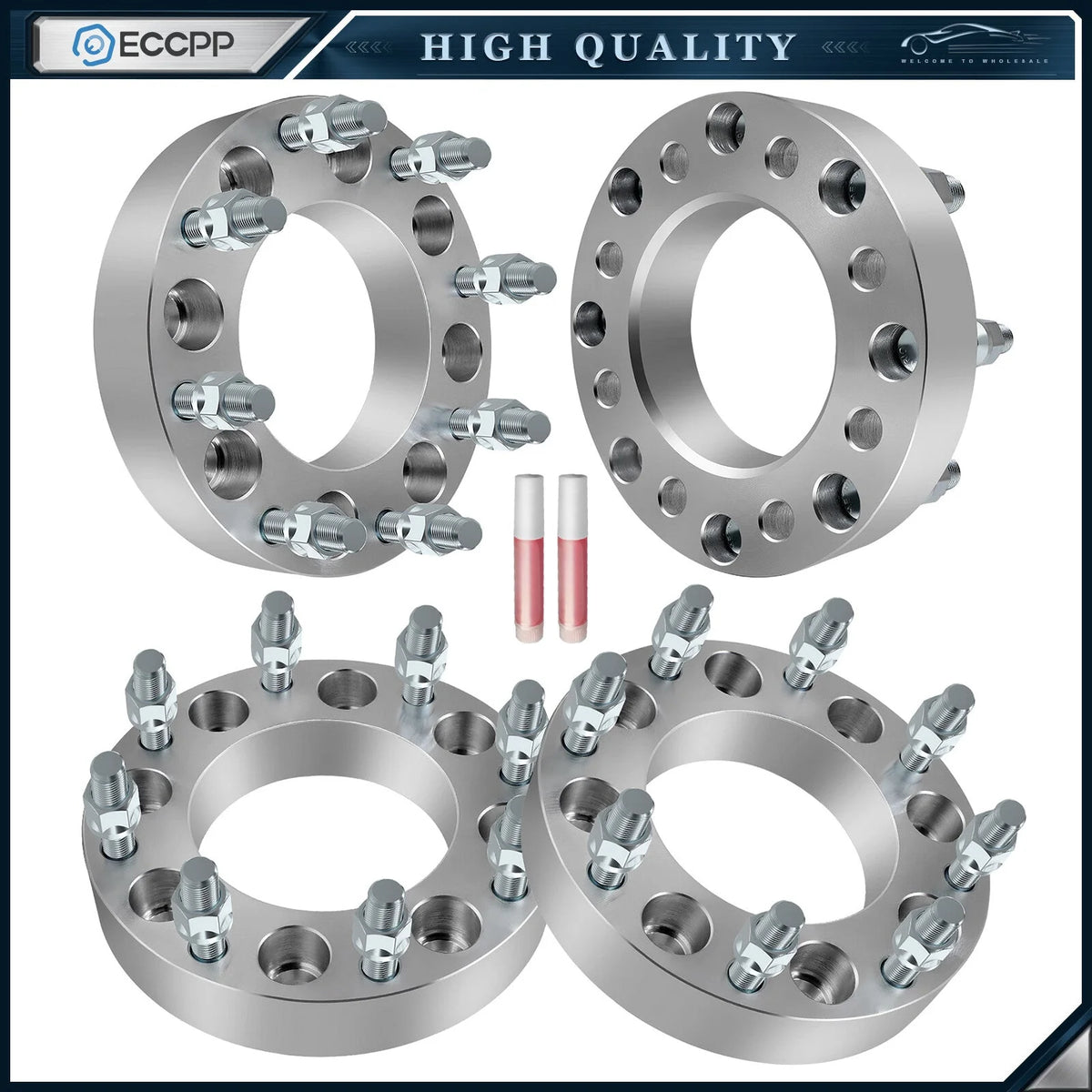 4 Pcs 1.5" 8x6.5 to 8x180 Conversion Wheel Adapters For Chevy Silverado 2500 HD 6B93BC-57 [1]