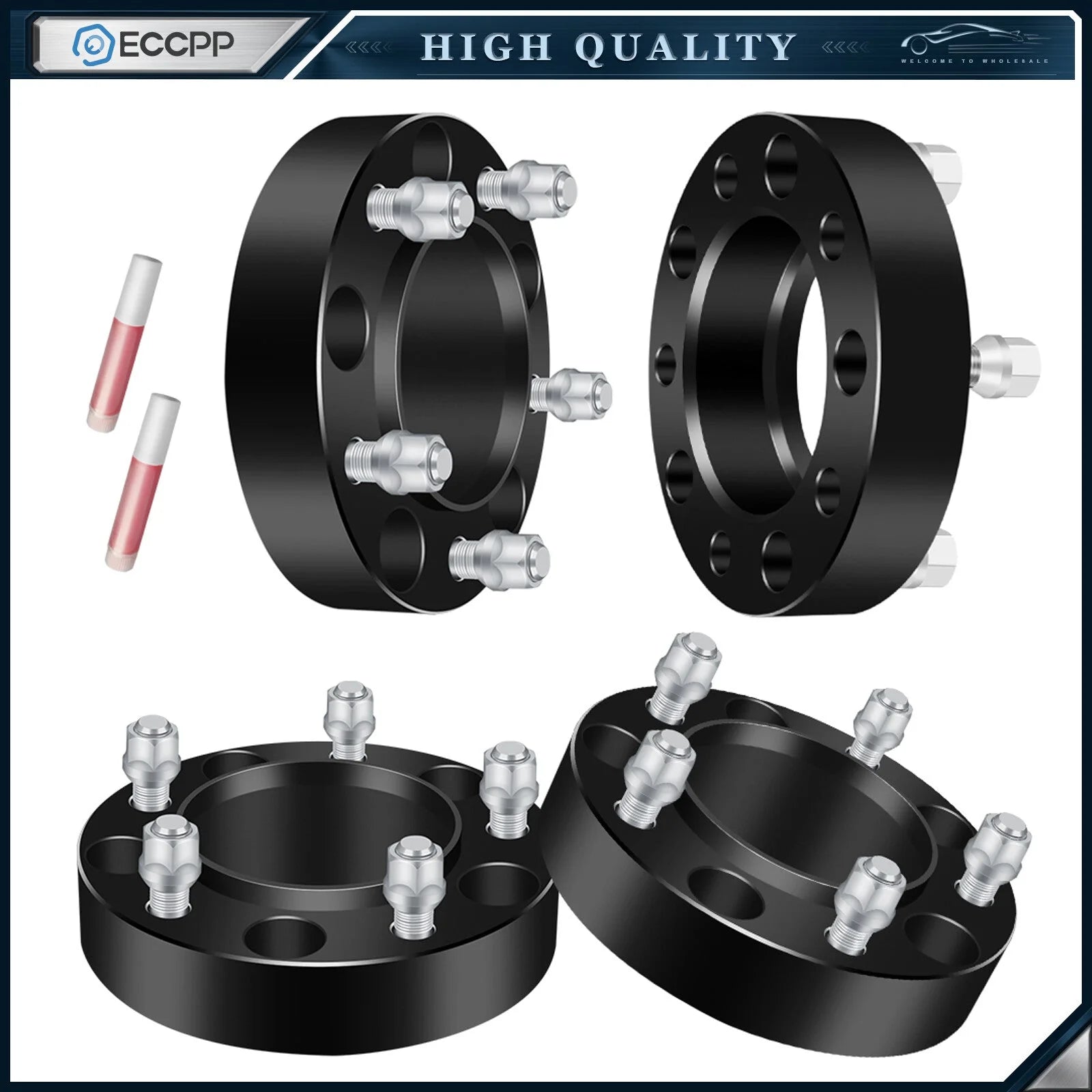 4 Pcs 1.5'' 5x150 Hub Centric Wheel Spacers 14x1.5 For Toyota Tundra Lexus LX570 6B93BC-57 [1]