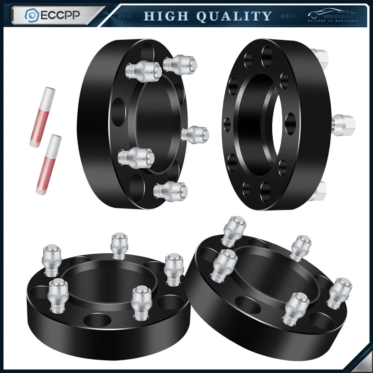 4 Pcs 1.5'' 5x150 Hub Centric Wheel Spacers 14x1.5 For Toyota Tundra Lexus LX570 6B93BC-57 [1]