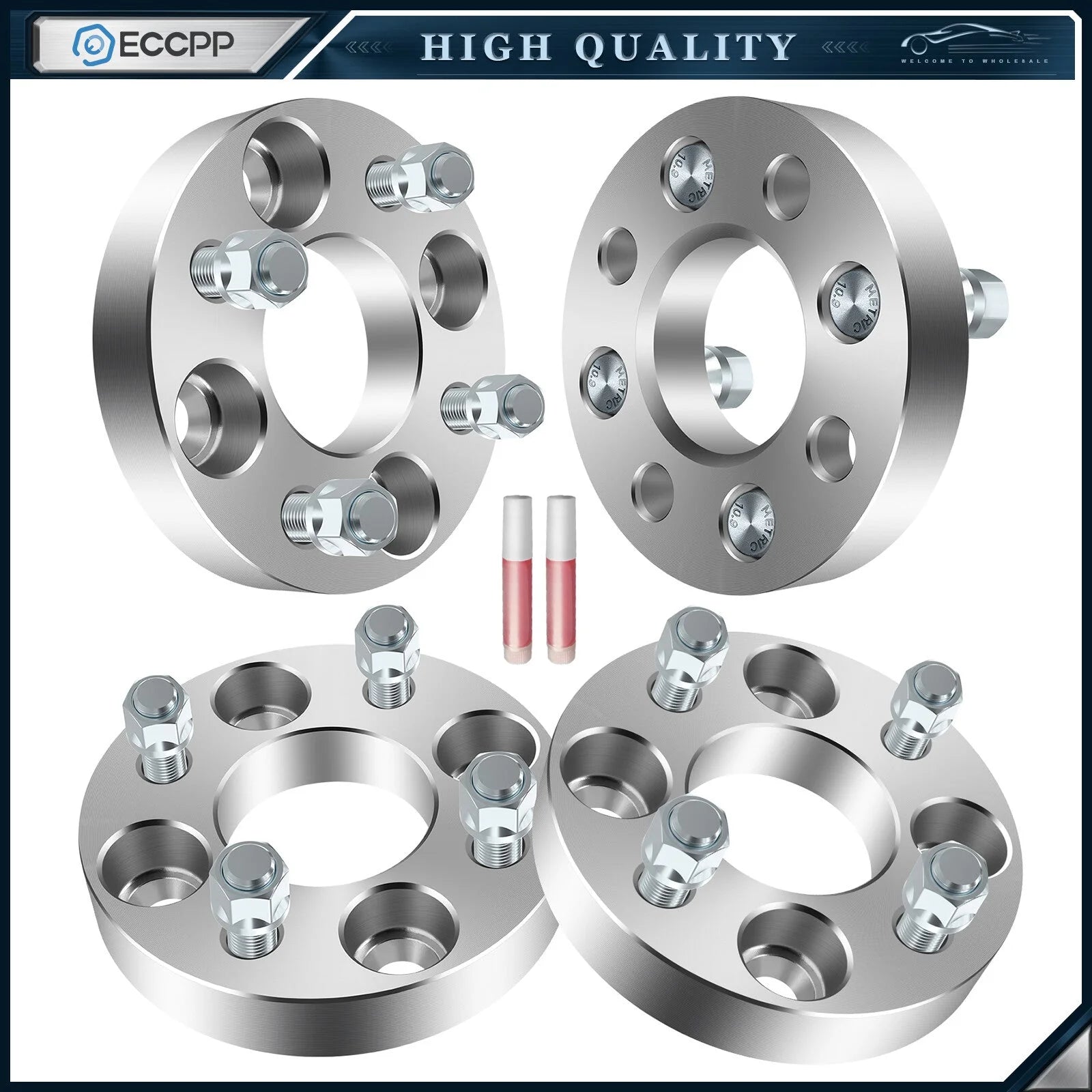4 Pcs 1" 4x100 Wheel Spacers 12x1.5 For Toyota Corolla Echo Scion xA xB 4 Lug 6B93BC-57 [1]