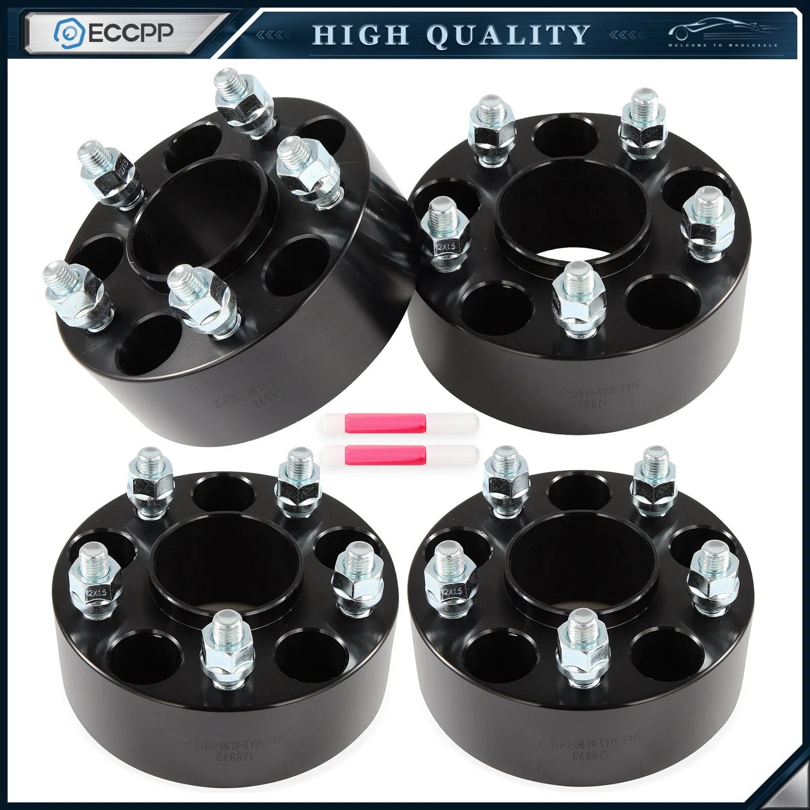 4 Pcs 2" 5x4.5 Hub Centric Wheel Spacers For Toyota Tacoma Jeep Patriot Compass 6B93BC-57 [1]