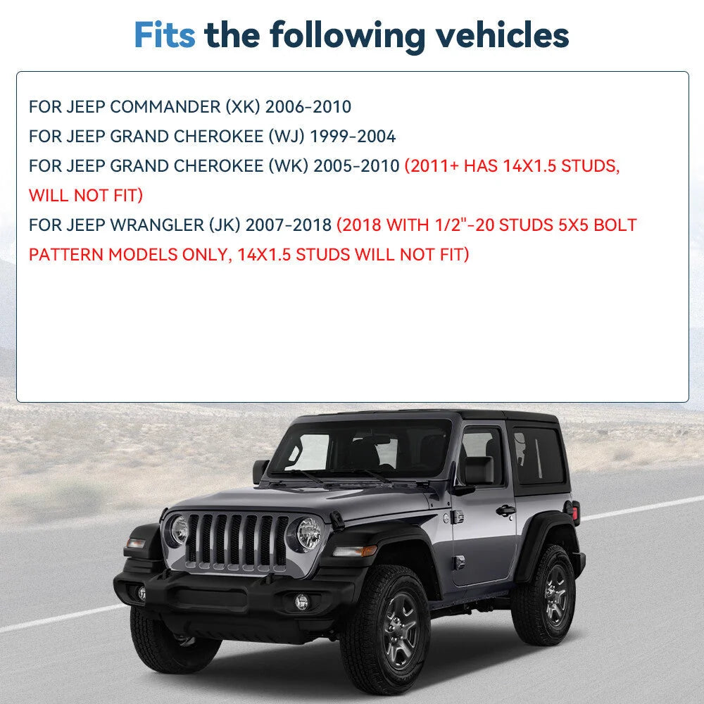 4 Pcs 2" 5x5 Hub Centric Wheel Spacers For Jeep Grand Cherokee WK WJ Wrangler JK 6B93BC-57 [3]