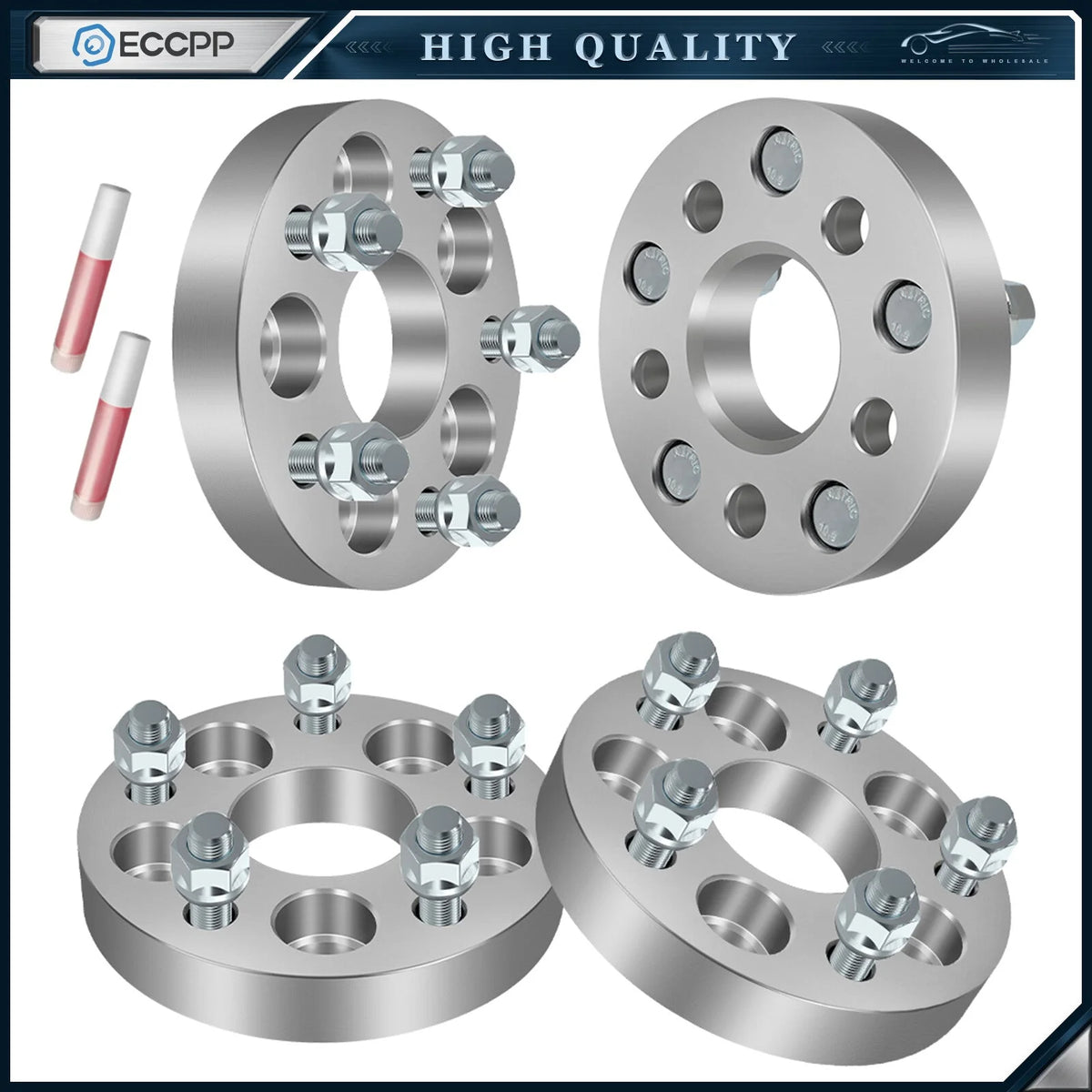 4 Pcs 5x100 to 5x112 1 inch Conversion Wheel Adapters 57.1 CB 12x1.5 For Audi VW 6B93BC-57 [1]
