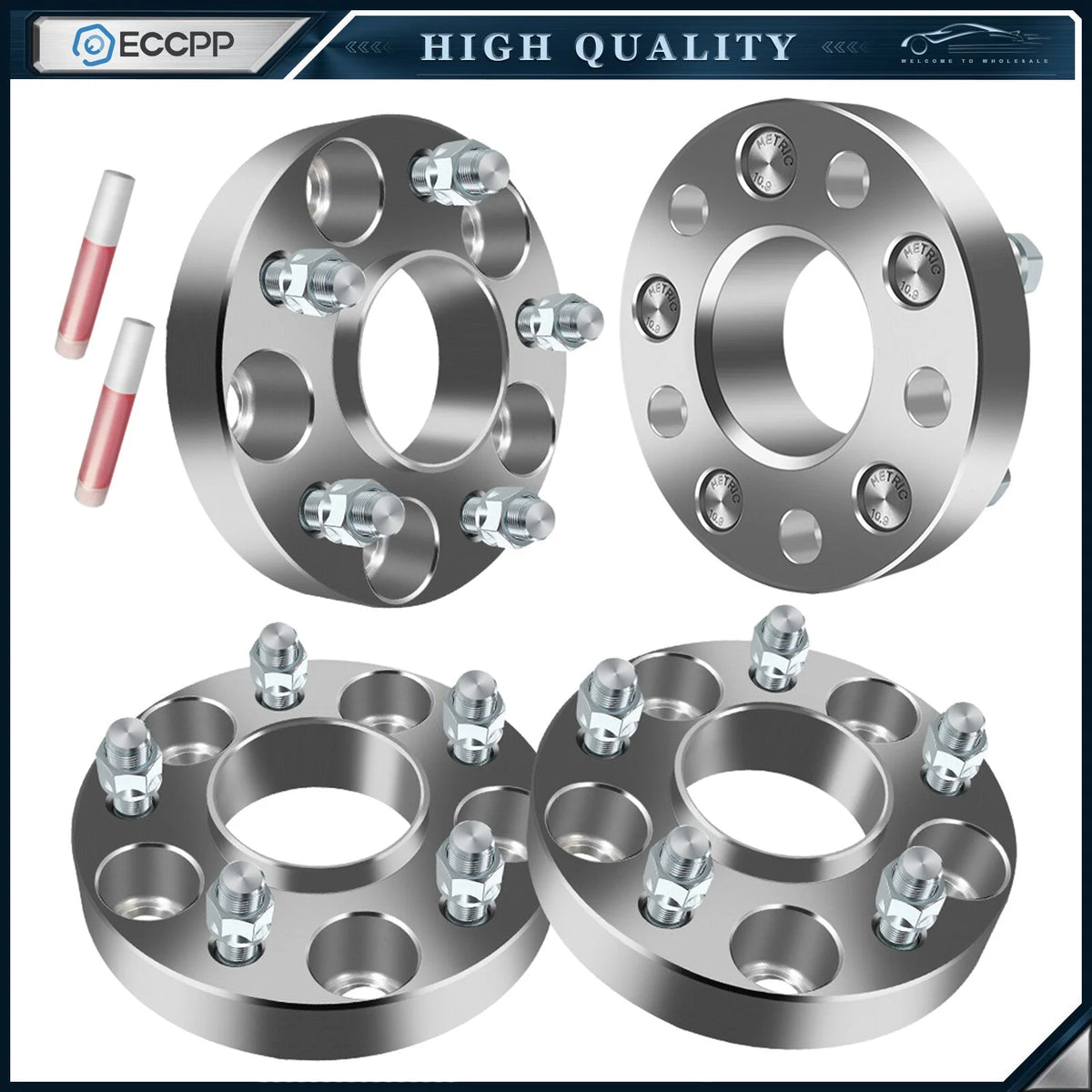 4 Pcs 5x4.5 5x114.3 Hub Centric Wheel Spacers 1 inch For Toyota Tacoma 2WD 5 Lug 6B93BC-57 [1]