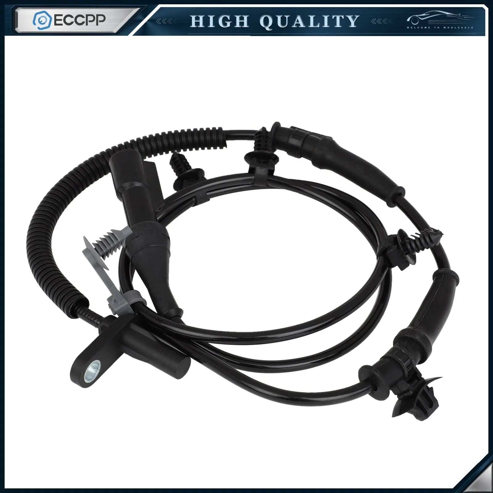4 Pcs Front & Rear ABS Wheel Speed Sensors For 2011-2012 Ford Edge Lincoln MKX 6B93BC-57 [5]