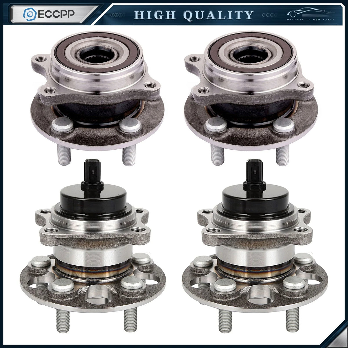 4 Pcs Front & Rear Wheel Hub Bearings Assembly For Lexus CT200h FWD 2011-2017 KOEEP [1]