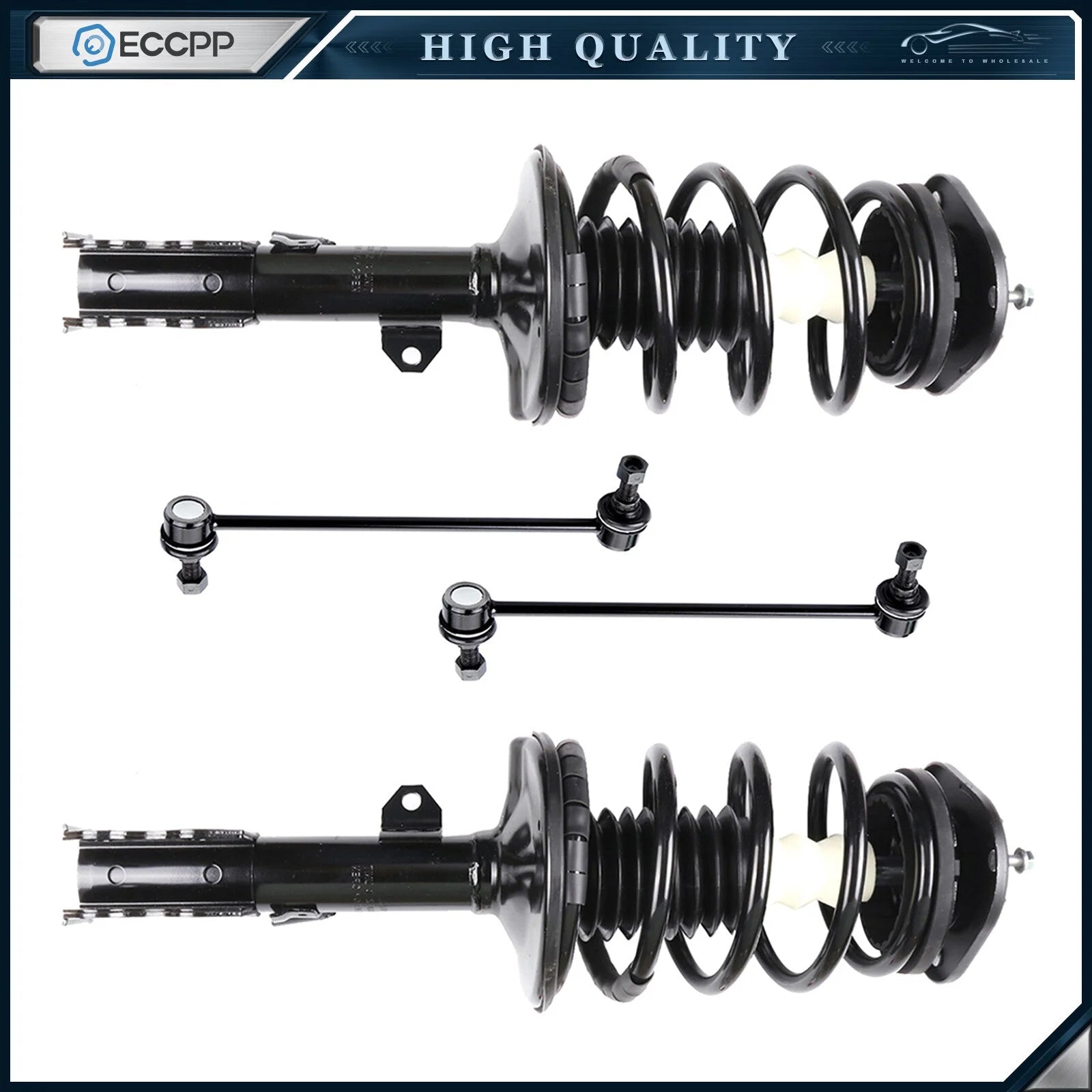 4 Piece For 2004-2009 Toyota Prius Complete Struts Assemblies Sway Bar End Links 6B93BC-57 [1]