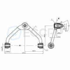 4 Upper Control Arm Lower Ball Joints Suspension Kit For 1998-2001 Ford Ranger KOEEP [2]