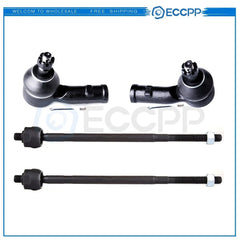 4pc Inner Outer Tie Rod End Steering Part For 2000-2004 Ford Focus Excluding SVT KOEEP [1]