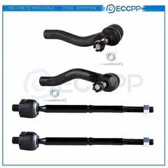 4pc Kit: Inner + Outer Tie Rod End Links Steering Kit For Toyota Echo 2000-2005 6B93BC-57 [1]