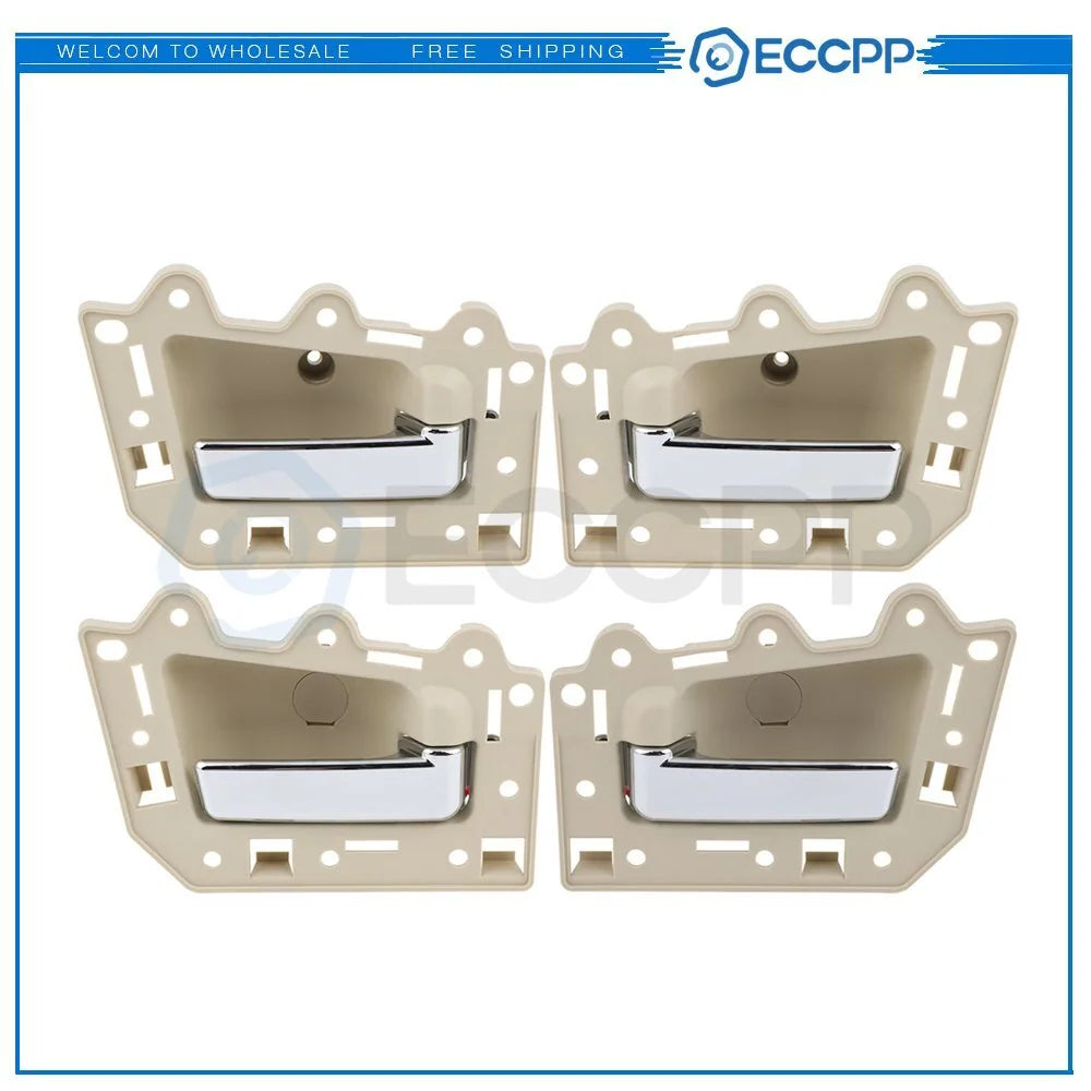 4pcs Fits 2005-2010 Jeep Grand Interior Beige Chrome Door Handle Kit Right Left KOEEP [1]