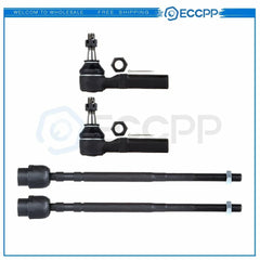 4pcs Front Steering Inner & Outer Tie Rods Kit For 2000-2012 13 Chevrolet Impala 6B93BC-57 [1]