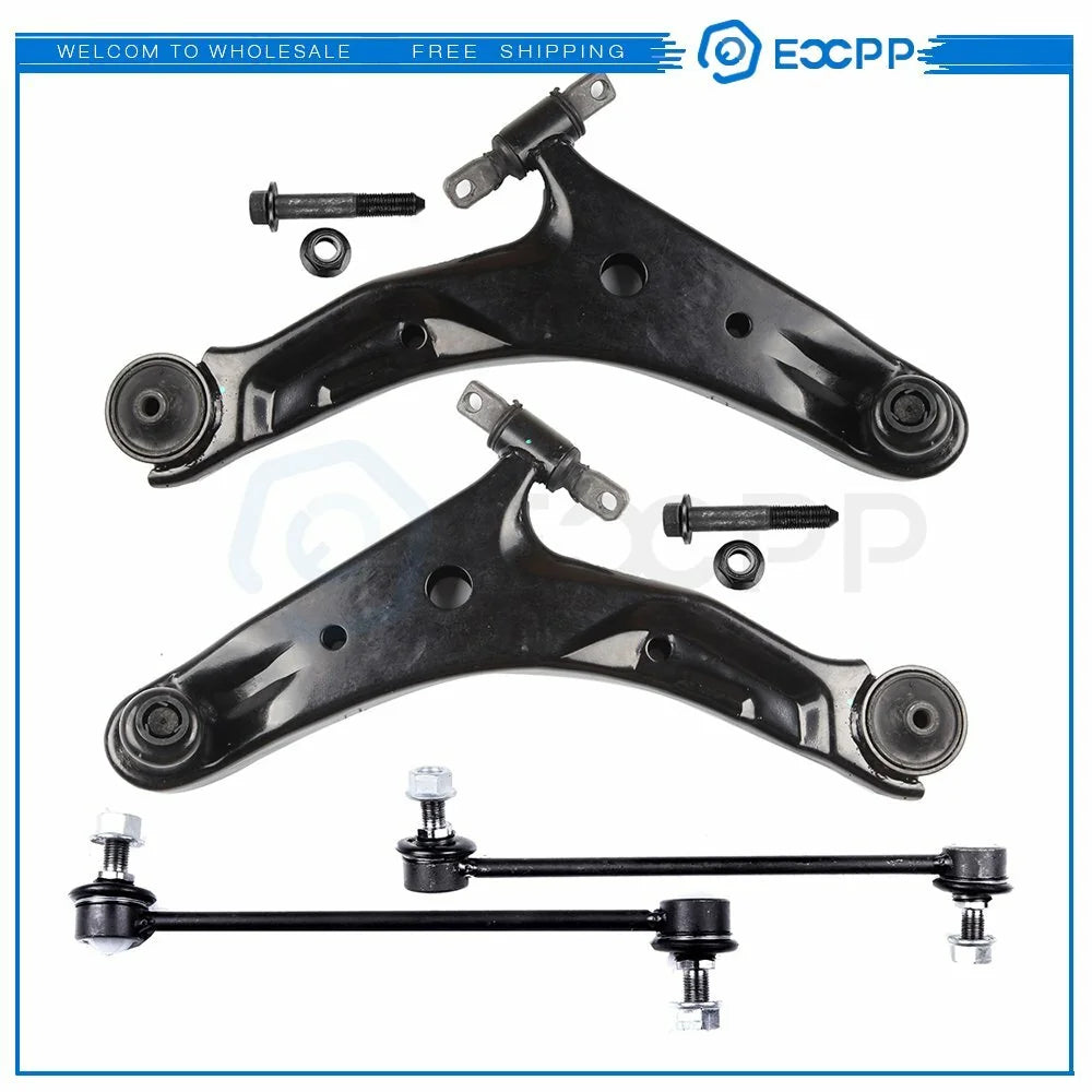 4pcs Front Sway Bar Links Lower Control Arms For 2001-04 05 06 Hyundai Santa Fe KOEEP [1]