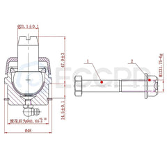 4pcs Front Upper Lower Ball Joints Kit For 1999-2012 Ford F-250 350 Super Duty KOEEP [3]